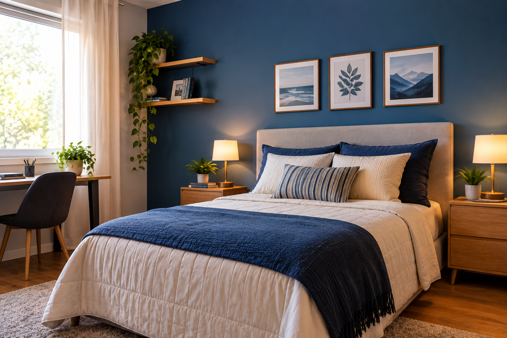 Quarto cor Azul