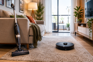 Leia mais sobre o artigo Aspirador Vertical ou Robô: Qual Escolher para Casa Pequena?